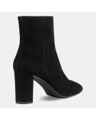 Boots en Velours de Cuir Pheby noires