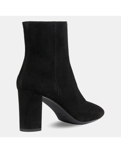 Bottines en Velours de Cuir Pheby noires