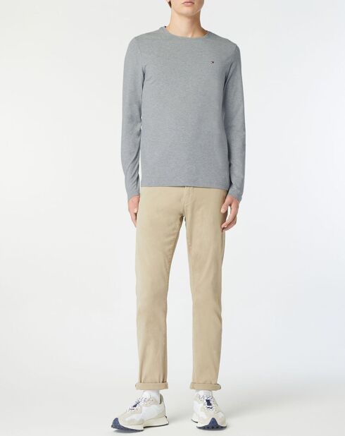 T-Shirt slim Stretch gris clair