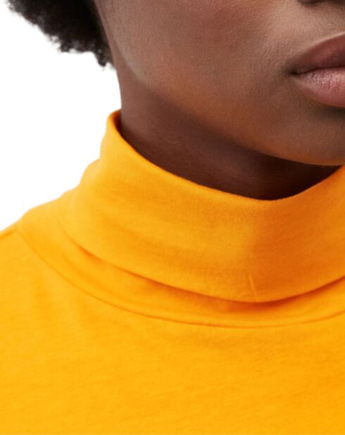 T-Shirt 100% Coton Bio col roulé orange