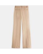 Pantalon Regular Fit en Laine mélangée Edie Text beige