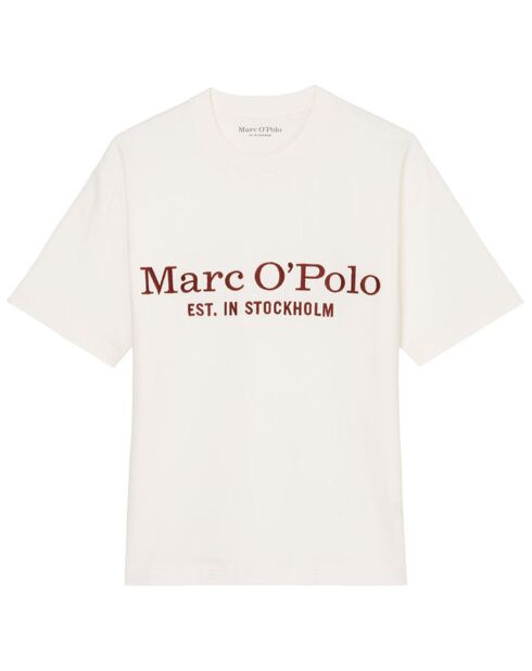 T-Shirt 100% Coton Bio col rond logo brodé blanc