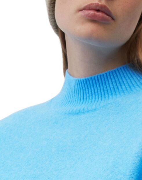 Pull en Laine mélangée bleu