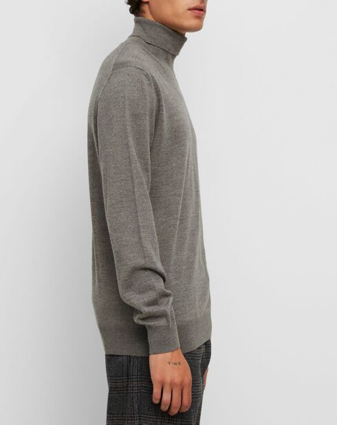 Pull 100% Laine Mérinos gris