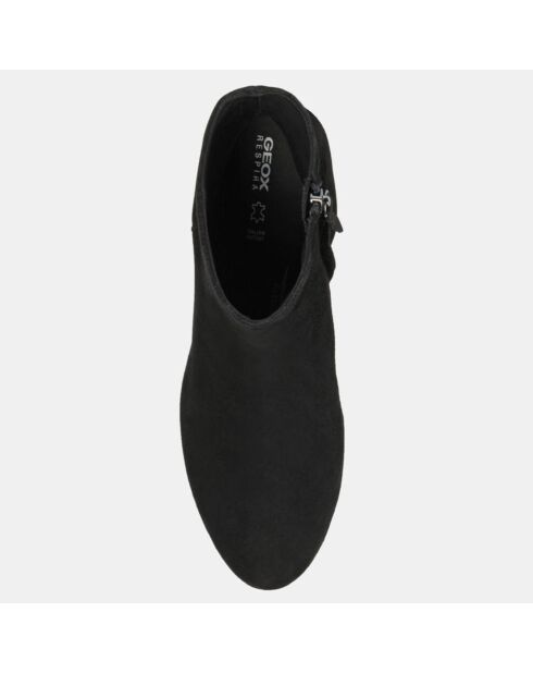 Bottines en Velours de Cuir Pheby noires