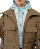 Veste cape matelassée padded marron