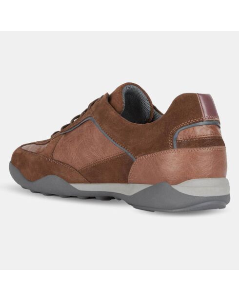 Baskets en Cuir et Velours de Cuir Metodo marron