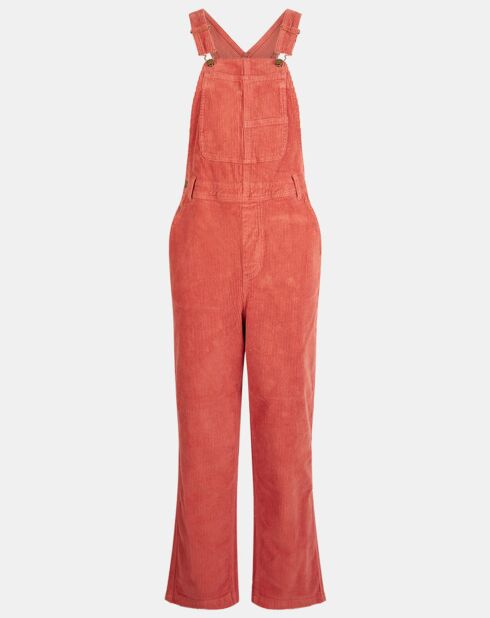 Unieke overalls van baksteencorduroy