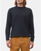 Pull en Laine & Coton bleu marine