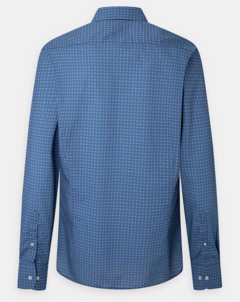 Chemise Slim Fit imprimée foulard bleu foncé