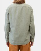 Chemise en Flanelle Regular Fit micro carreaux verte