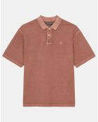 Polo piqué relax orange brique