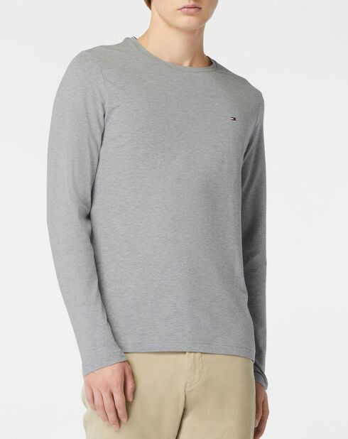 T-Shirt slim Stretch gris clair