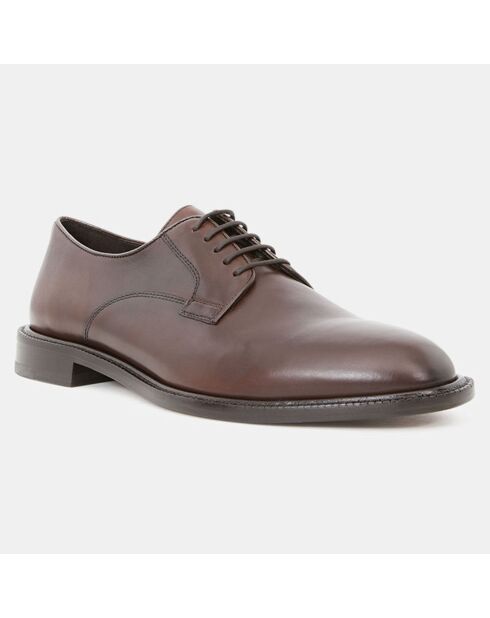 Derbies en Cuir Premium Artenova marron foncé