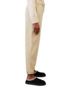 Pantalon relax chino beige