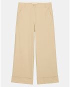 Pantalon large charpenté beige