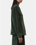 Veste en Velours côtelé 100% Coton Bio vert foncé