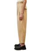 Pantalon paperbag pinces beige