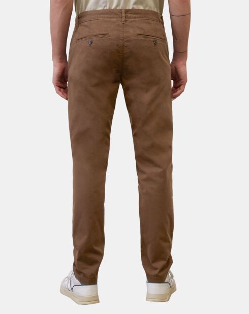 Pantalon Stig tapered marron