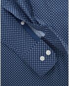 Chemise Slim Fit imprimée bleu foncé