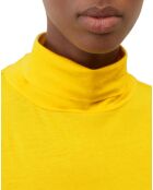 T-Shirt 100% Coton Bio col roulé jaune