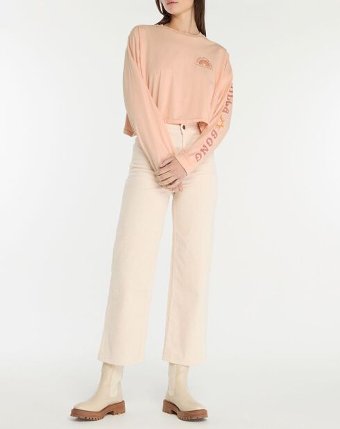 T-Shirt Lover of the Sun boxy rose clair