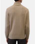 Pull en Laine d'Agneau mélangée beige