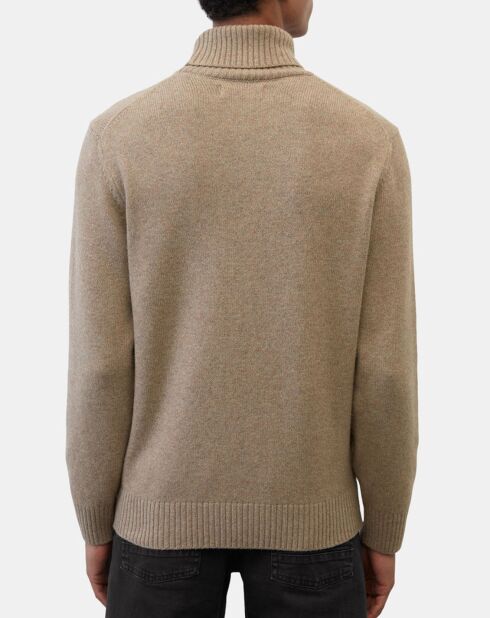 Pull en Laine d'Agneau mélangée beige