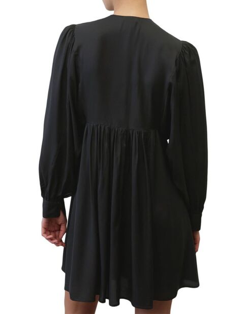 Robe midi col V noir