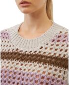 Pull sans manches 100% Laine Tricot multicolore