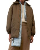 Parka boutons nylon marron