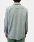 Chemise 100% Coton Bio Regular Fit chinée verte