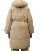 Parka longue puffer poches marron