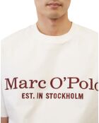 T-Shirt 100% Coton Bio col rond logo brodé blanc