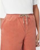 Short en Coton Bio mélangé Velours Milleraies orange