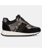 Baskets en Cuir running Tabelya gris/noir