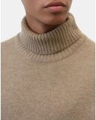 Pull en Laine d'Agneau mélangée beige