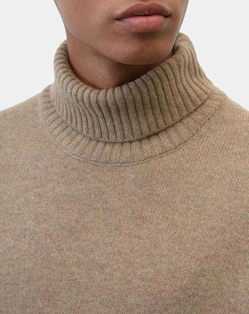 Pull en Laine d'Agneau mélangée beige