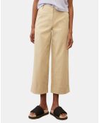 Pantalon large charpenté beige