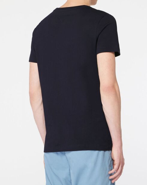 Marineblaues T-Shirt mit Palmenmuster