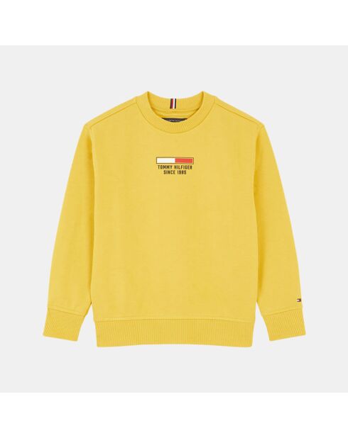 Sweat logo devant jaune