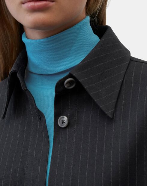 Veste  à rayures noire