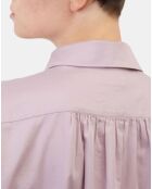 Blouse en Popeline col polo violet clair