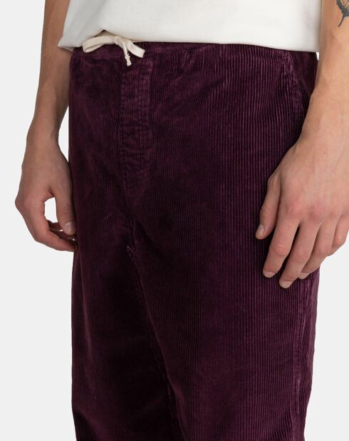 Pantalon en Velours côtelé Chillin bordeaux