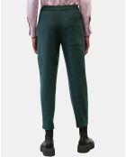 Pantalon cargo en Laine mélangée vert foncé