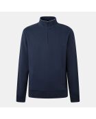 Sweat col montant zippé bleu marine