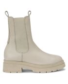 Chelsea Boots en Cuir tige haute beiges
