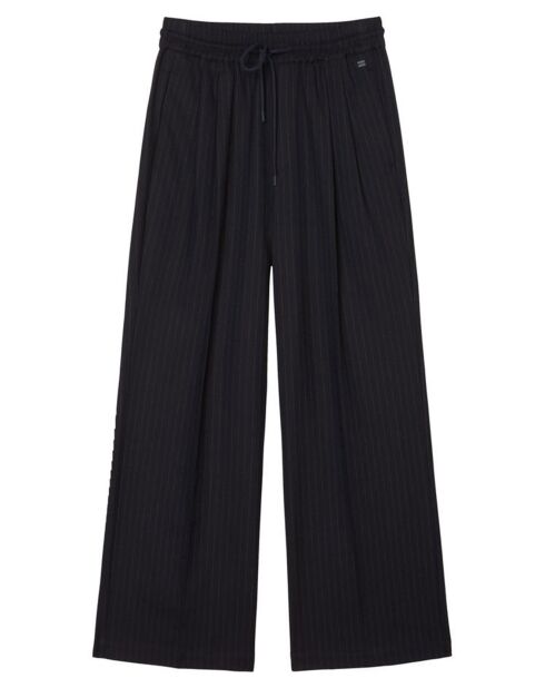 Pantalon de costume à rayures noir