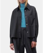Veste  à rayures noire
