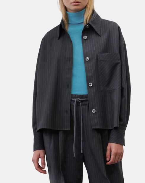 Veste  à rayures noire
